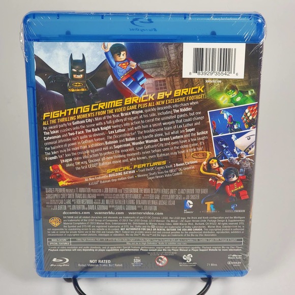LEGO Batman The Movie DC Super Heroes Unite (Blu-ray, 2013 ComboPack) New Sealed - Picture 2 of 2